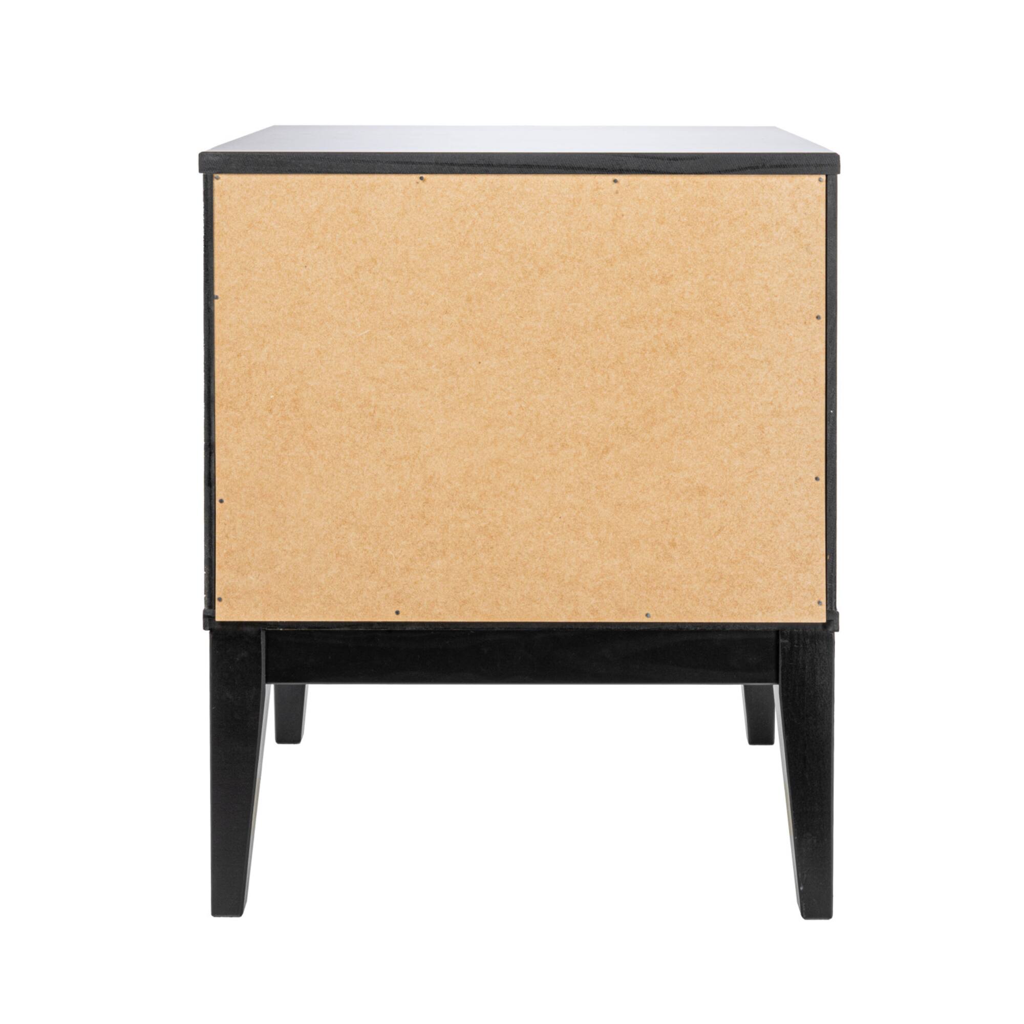 Hello Honey® Crawford 24" Nightstand with Storage Drawers and Natural Woven Cane Detail